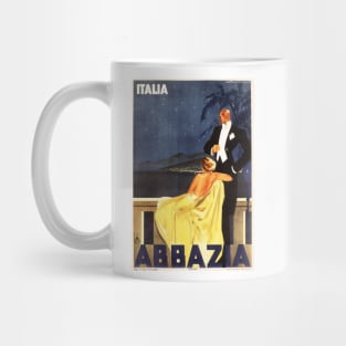 ITALIA ABBAZIA Opatija Coastal Town Art Deco Vintage Italy Travel Mug